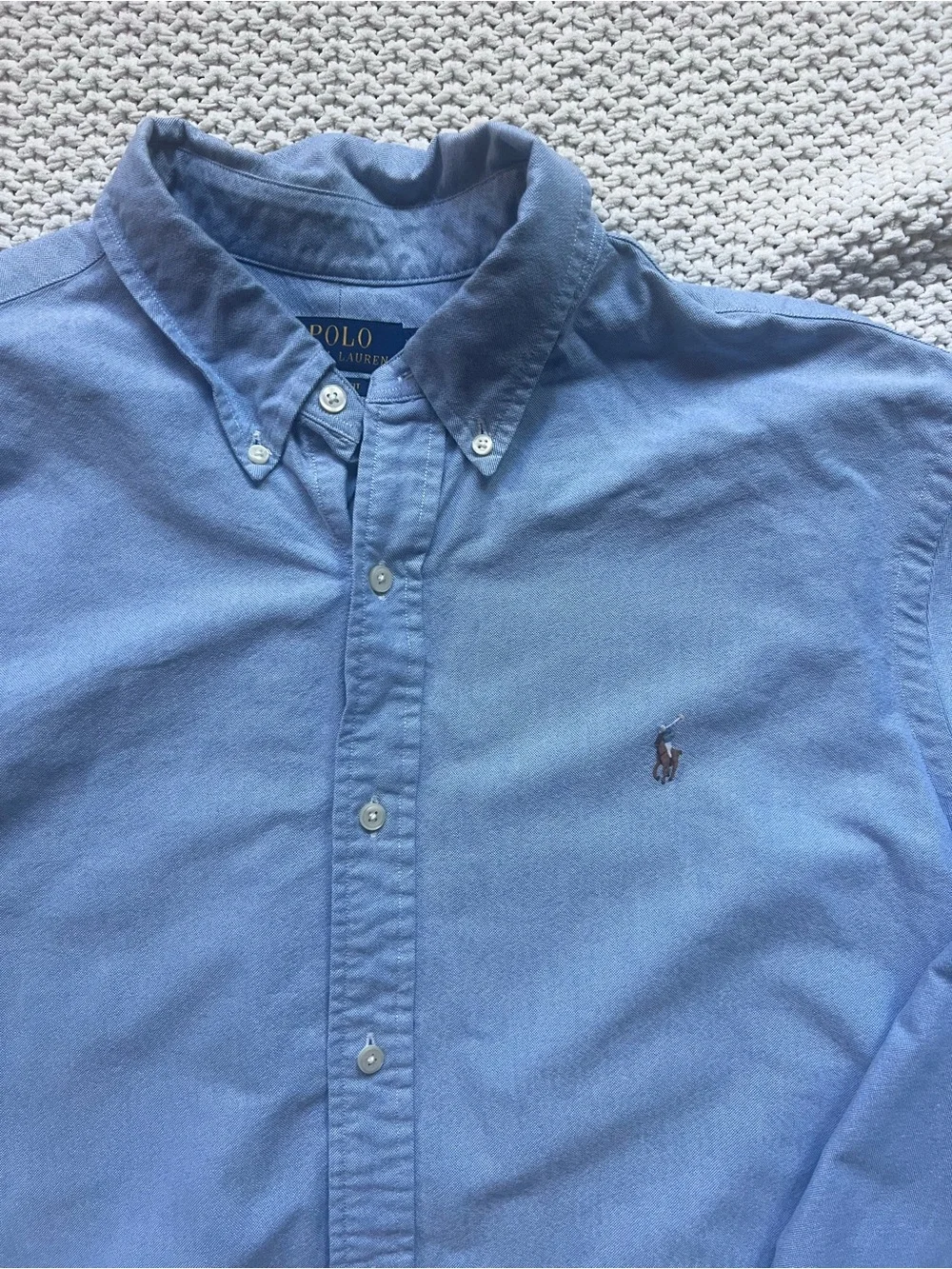 Polo Ralph Lauren Mens Blue Oxford Button Down Shirt Long Sleeve Classic Sz XXL - Picture 2 of 5